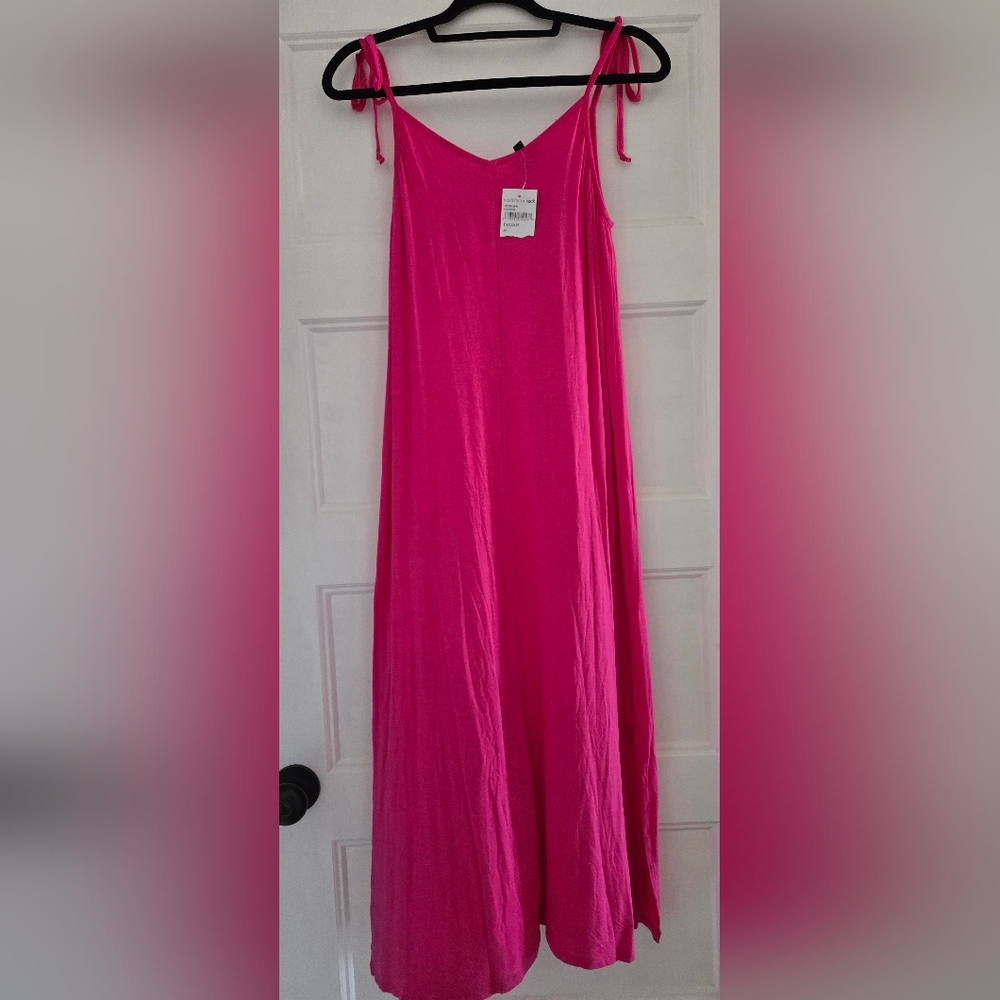 NWT Bobeau Pink Summer Maxi Tank Dress Is Perfect for Beach or Pool Size Medium - Picture 11 of 15
